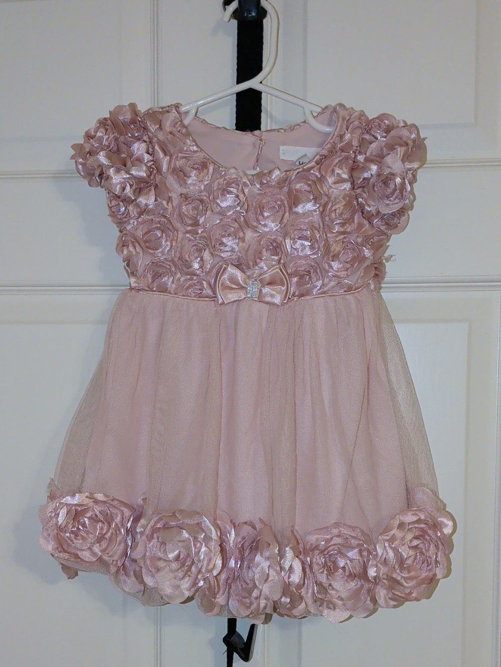 Nanette Baby Blush Pink Rosette Tulle Party Dress
